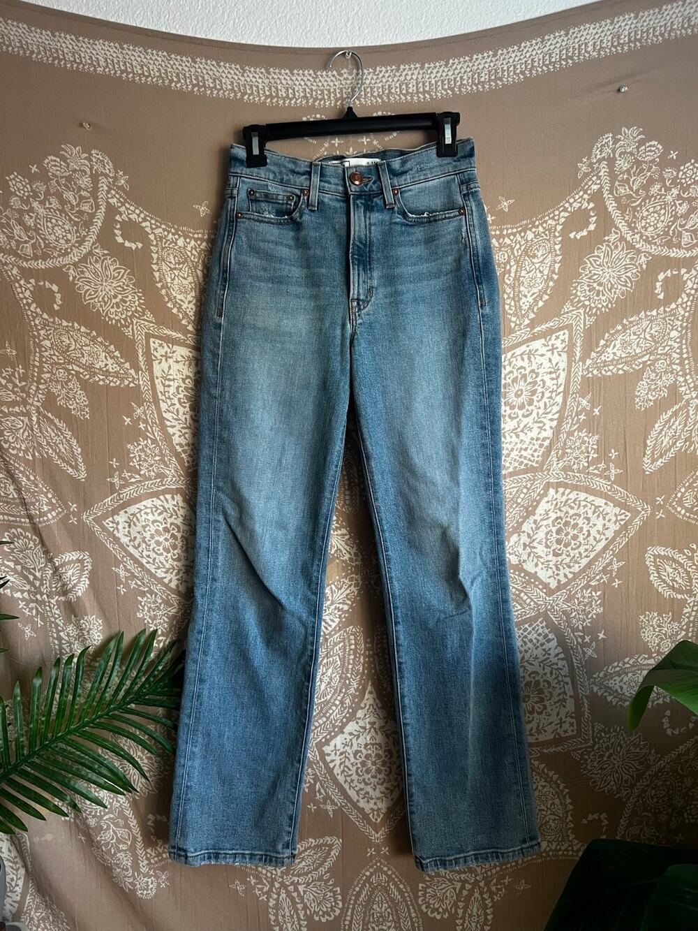AYR The Sugar High Rise Straight Leg Jeans Light Wash Size 26